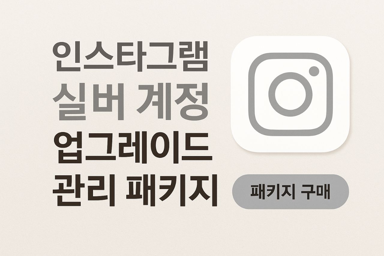 실버 계정 업그레이드 관리 패키지