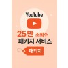 유튜브 25만 조회수 패키지 서비스